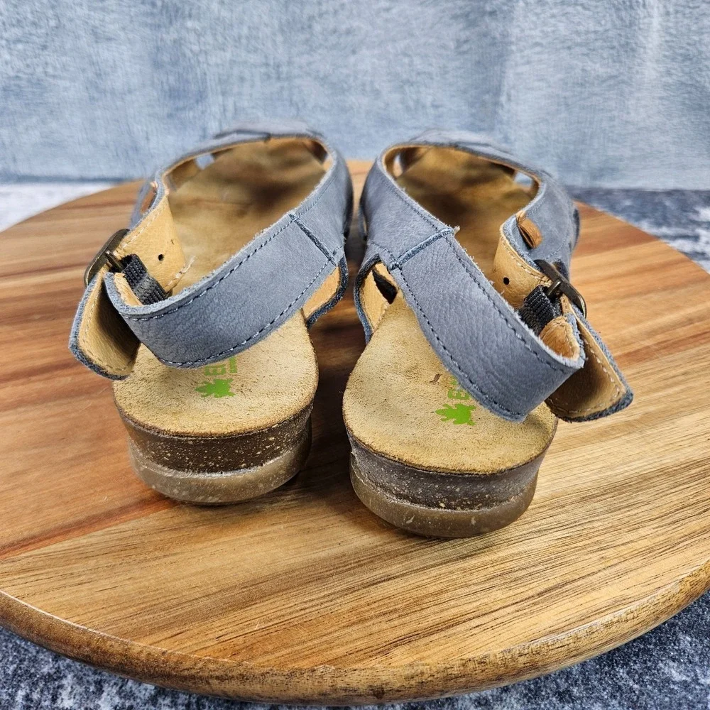 El Naturalista Sandals Womens 39 US 8.5 Gray Slingback Comfort Buckle Slip On